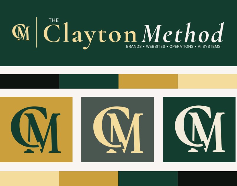 Clayton Method brand identity board
