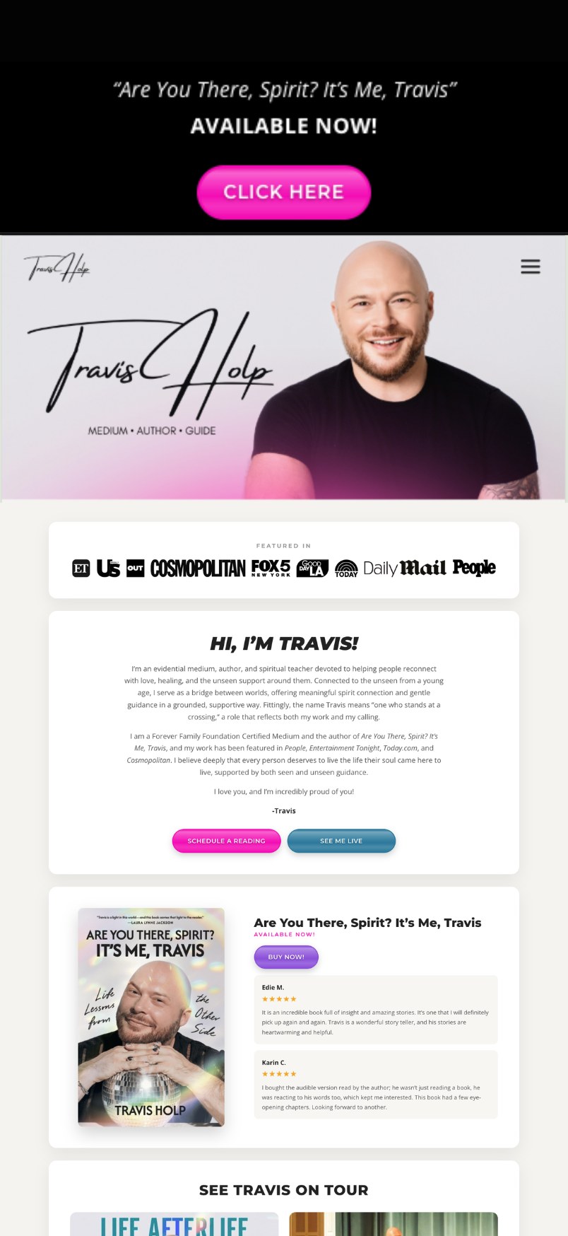 Travis Holp — website by Clayton Method